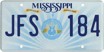 MS license plate JFS184