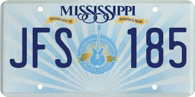 MS license plate JFS185