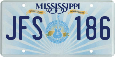 MS license plate JFS186
