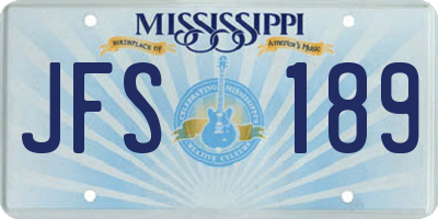MS license plate JFS189