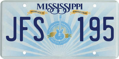MS license plate JFS195