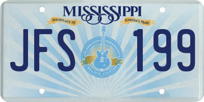 MS license plate JFS199