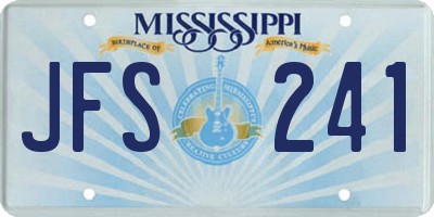MS license plate JFS241