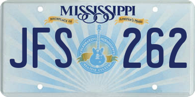 MS license plate JFS262