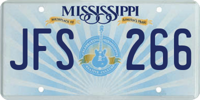 MS license plate JFS266