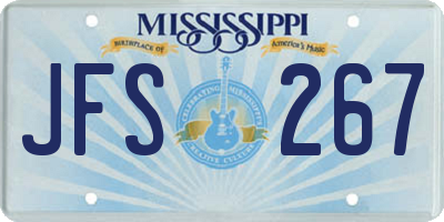 MS license plate JFS267