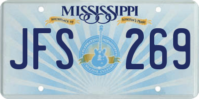 MS license plate JFS269