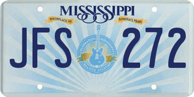 MS license plate JFS272