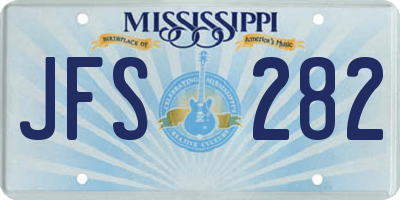 MS license plate JFS282
