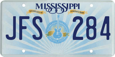 MS license plate JFS284