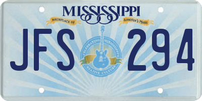 MS license plate JFS294