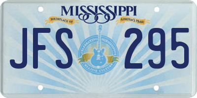 MS license plate JFS295