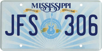 MS license plate JFS306