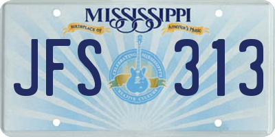 MS license plate JFS313