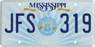 MS license plate JFS319