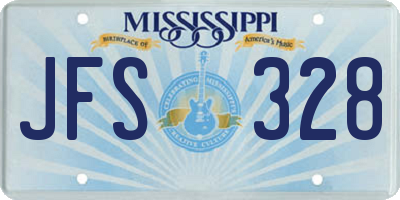 MS license plate JFS328
