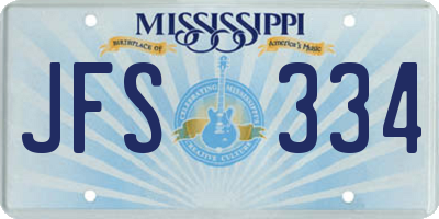 MS license plate JFS334