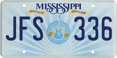 MS license plate JFS336
