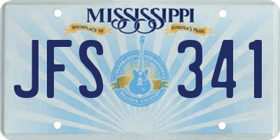 MS license plate JFS341