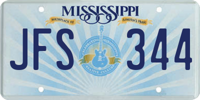 MS license plate JFS344