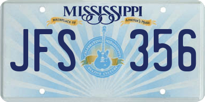 MS license plate JFS356