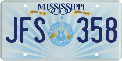 MS license plate JFS358