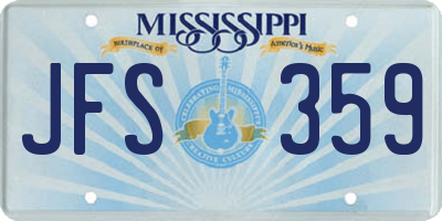 MS license plate JFS359