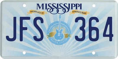 MS license plate JFS364