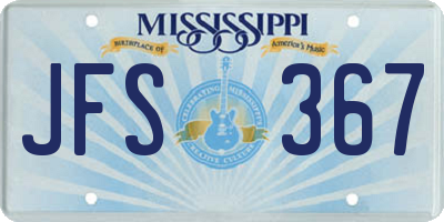 MS license plate JFS367