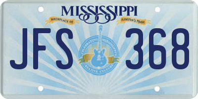 MS license plate JFS368