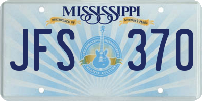MS license plate JFS370