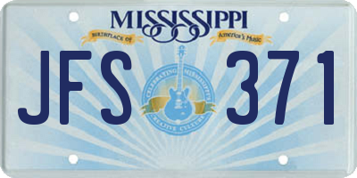 MS license plate JFS371