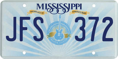 MS license plate JFS372