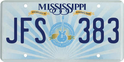 MS license plate JFS383