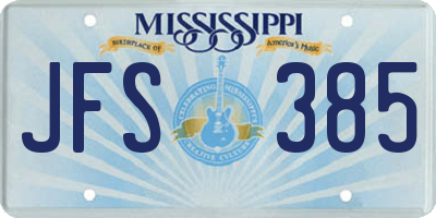 MS license plate JFS385
