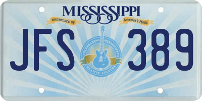 MS license plate JFS389