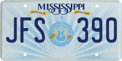 MS license plate JFS390