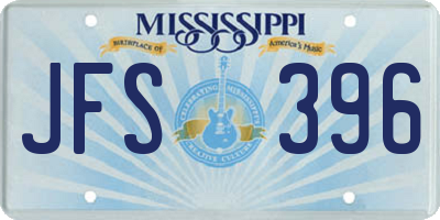 MS license plate JFS396