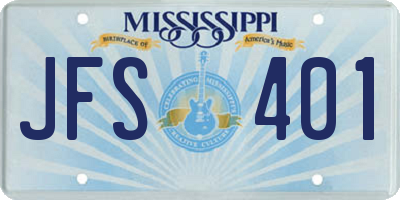 MS license plate JFS401