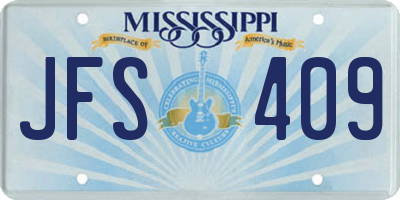 MS license plate JFS409
