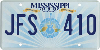 MS license plate JFS410