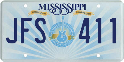 MS license plate JFS411