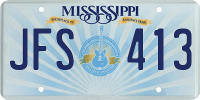 MS license plate JFS413