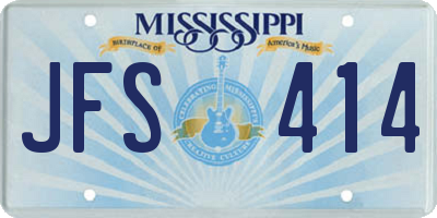 MS license plate JFS414