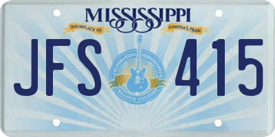 MS license plate JFS415