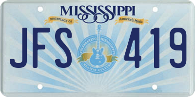 MS license plate JFS419