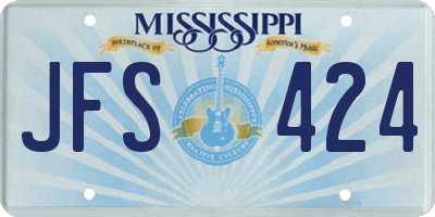 MS license plate JFS424