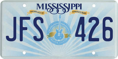 MS license plate JFS426