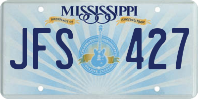 MS license plate JFS427