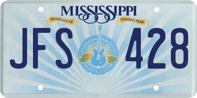 MS license plate JFS428